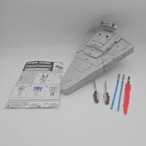Star Wars Transformers Imperial Star Destroyer Darth Vader Complete w/ Manual